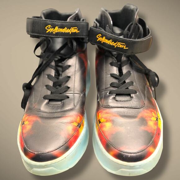 Men's Size 9 SIX HUNDRED FOUR X Def Leppard Limited Edition "Pyromania" Sneakers - Picture 2 of 13